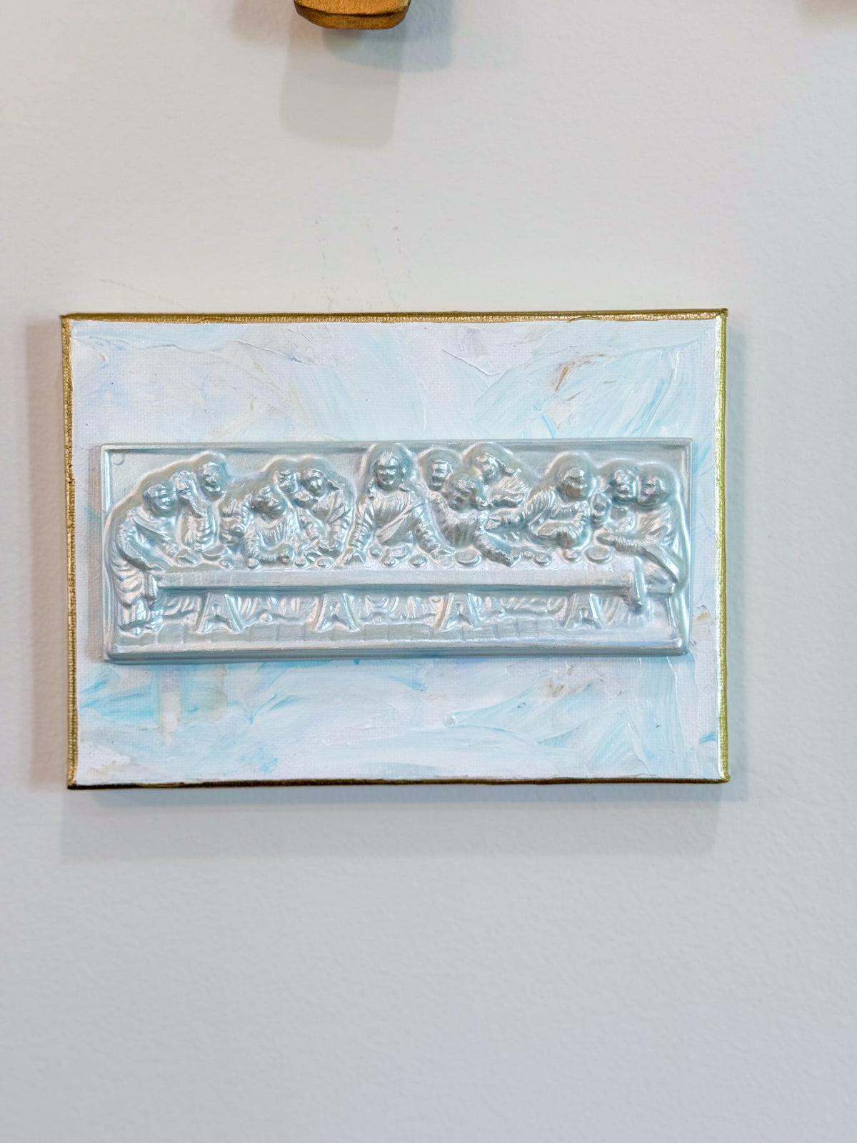 Gathered in His Name- Last Super on 5x7 Pastel Blue Canvas