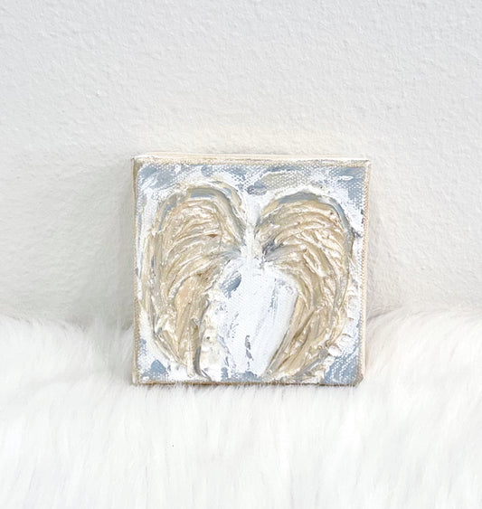 Painted block of Angel wings 4X4