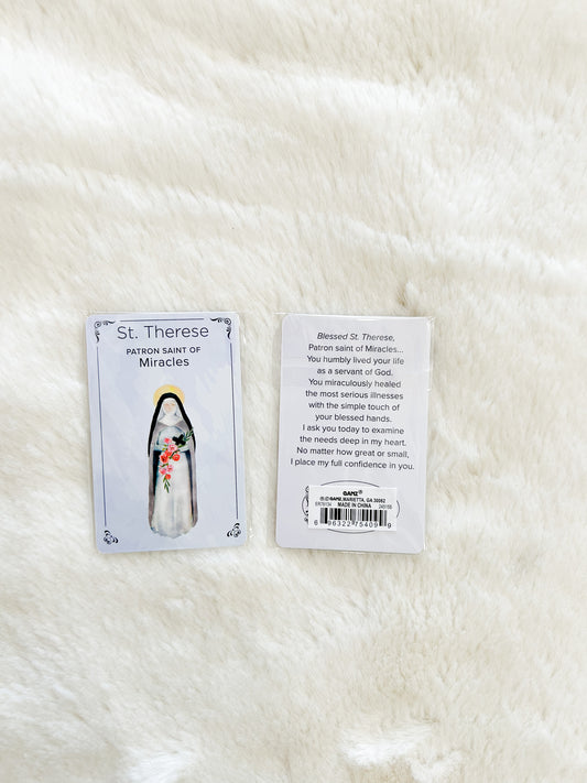 St. Therese Prayer Pocket Cards