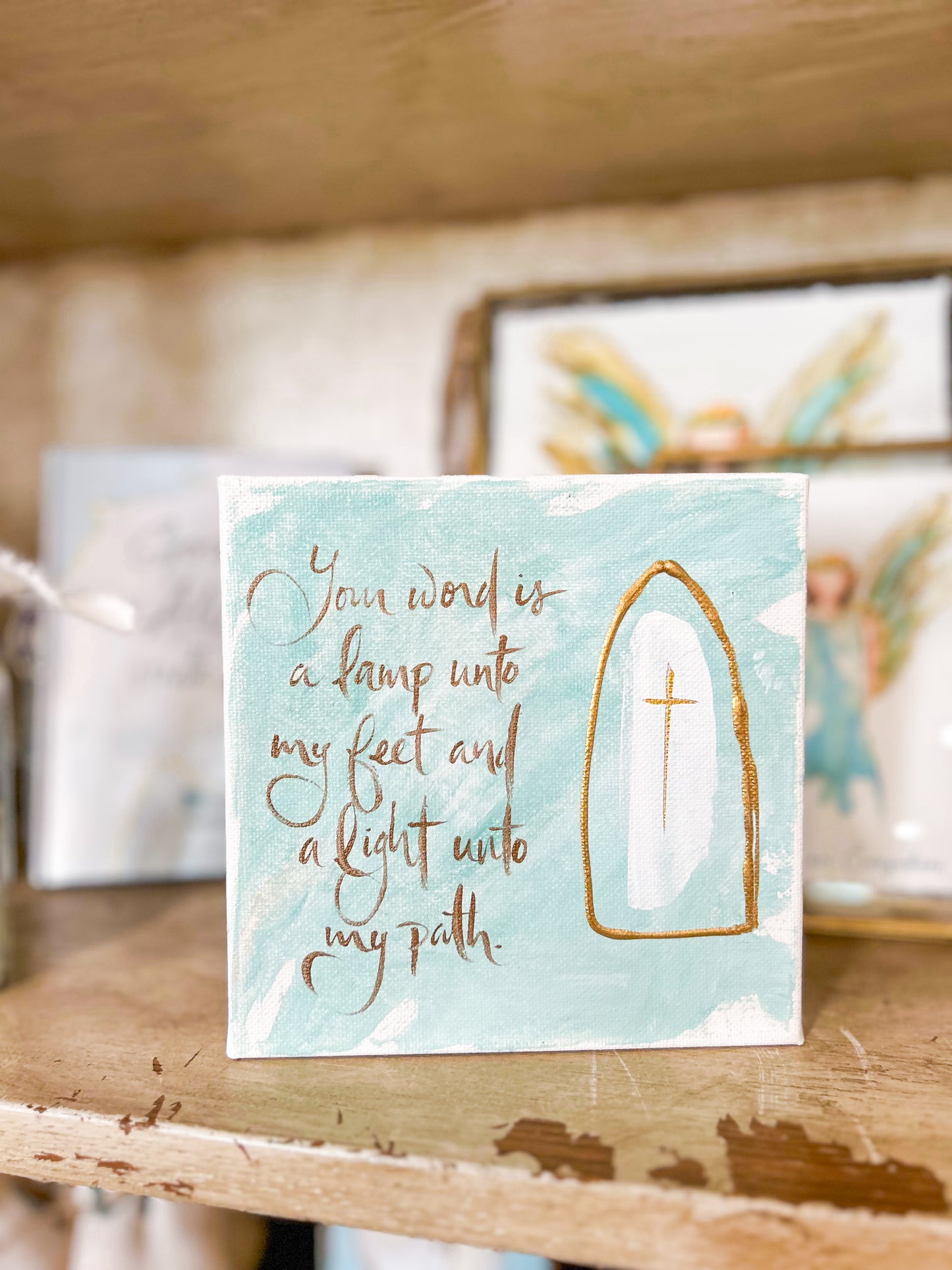 Gospel News 6X6 Your Word Is A Lamp Canvas Art