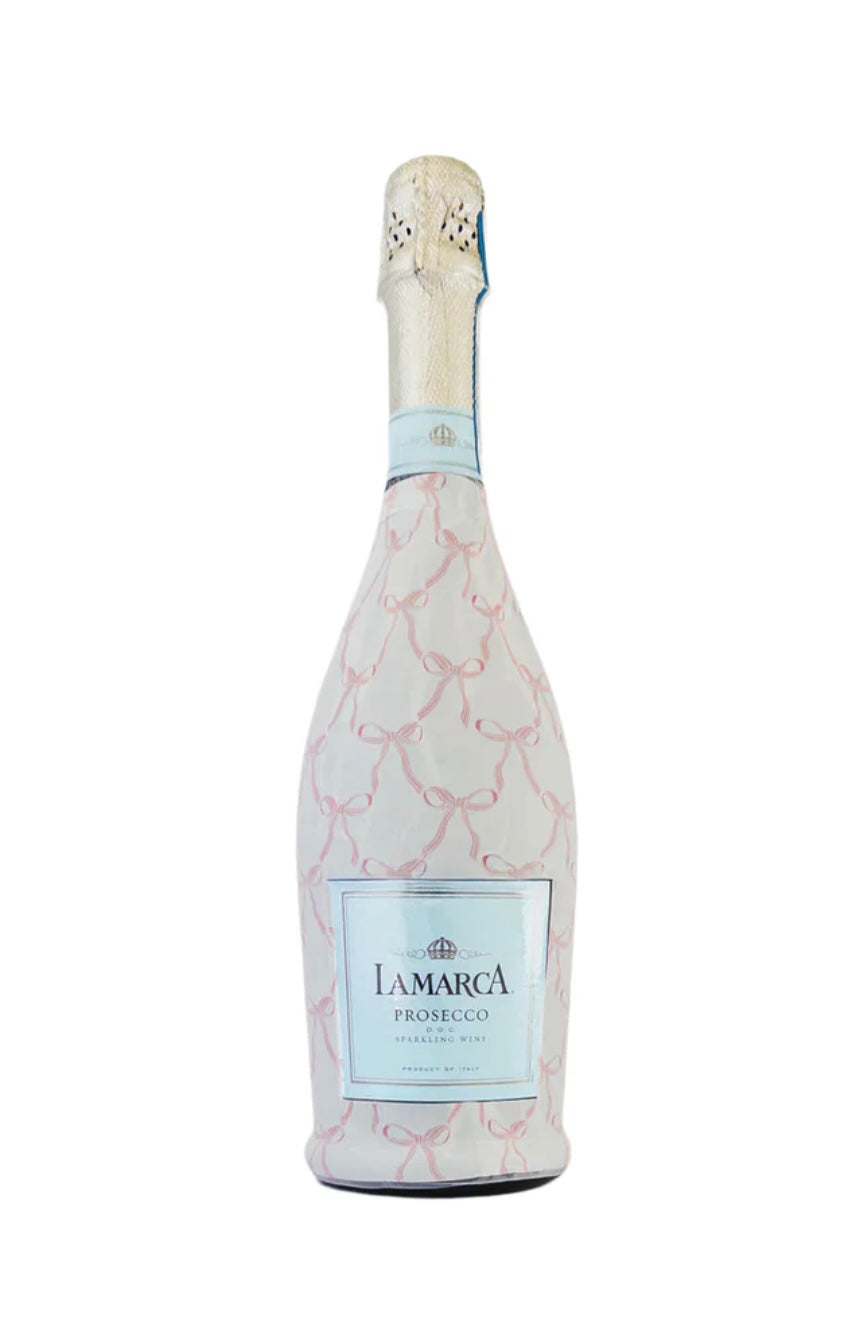 Beau Bottles Granmillenial Pink Bows- La Marca Edition Champagne Bottle Wrap