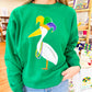 Sample- Green Mardi Gras Jester Pelican Sweatshirt