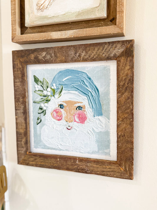 Mr. Claus Rosey Cheek Santa Framed Art 12x12