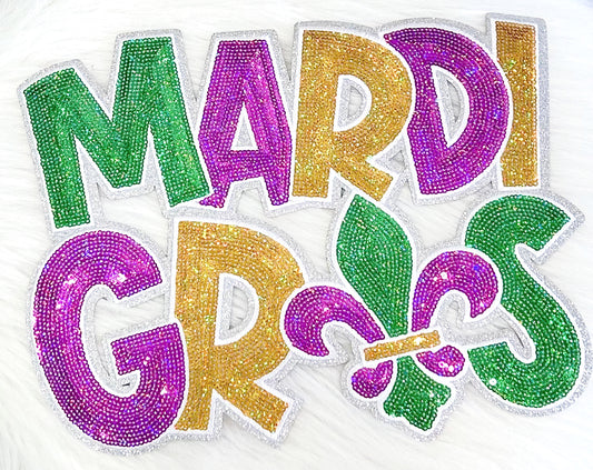 Patch-Mardi Gras With Fleur De lis