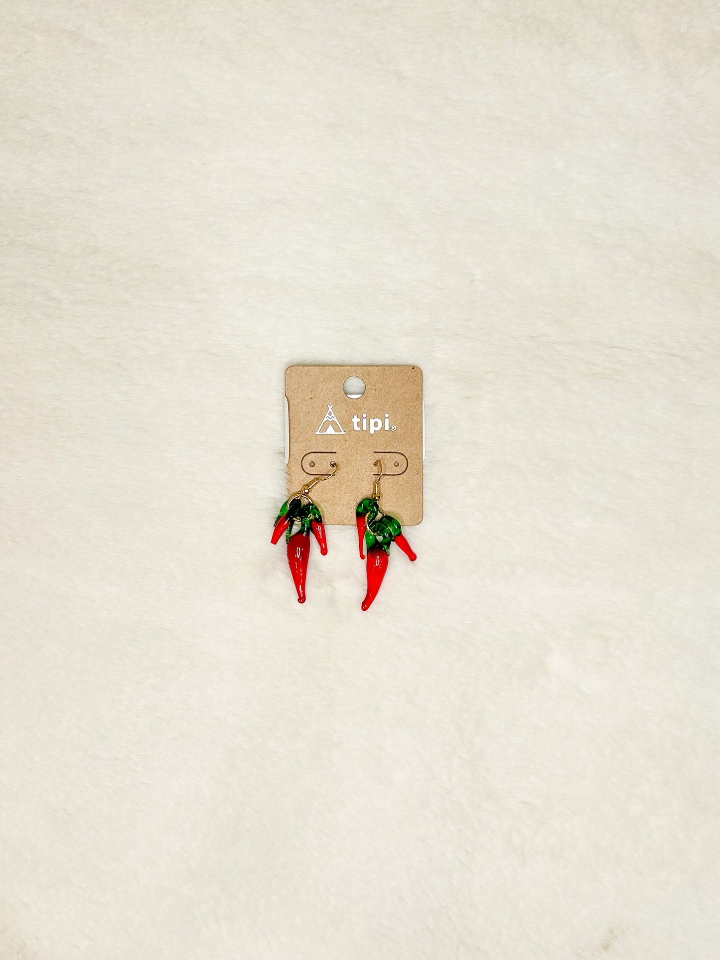 Chili Pepper Earrings Glass Dangle Gameday