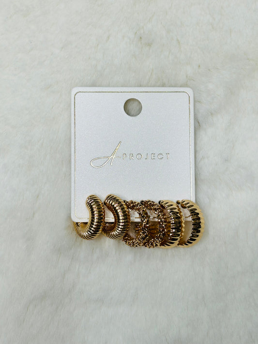 Styled For You Gold Hoop Earrings Pack