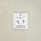 Pearls Cross Studs-- Simple Dainty Earrings