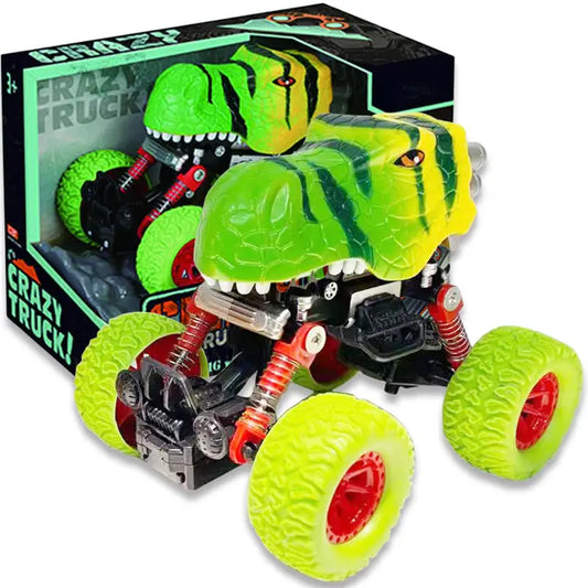 Crazy Truck Pull Back Dinosaur-Jurassic Green