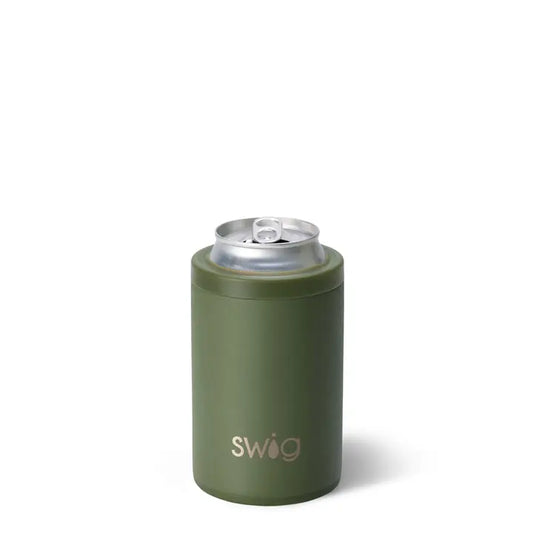 Swig 12oz Can Cooler-Olive