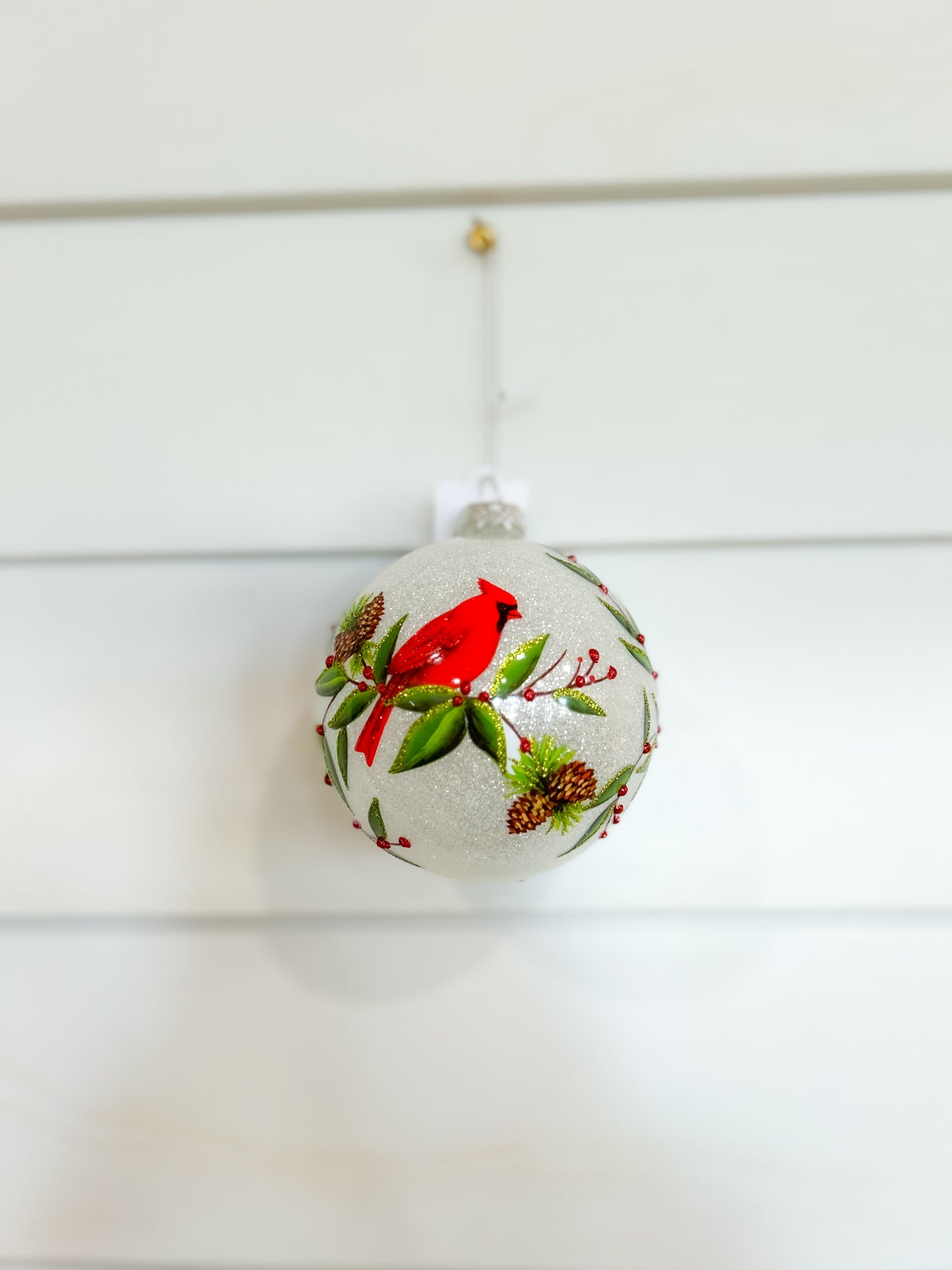 Sparkle Cardinal Christmas Ornament