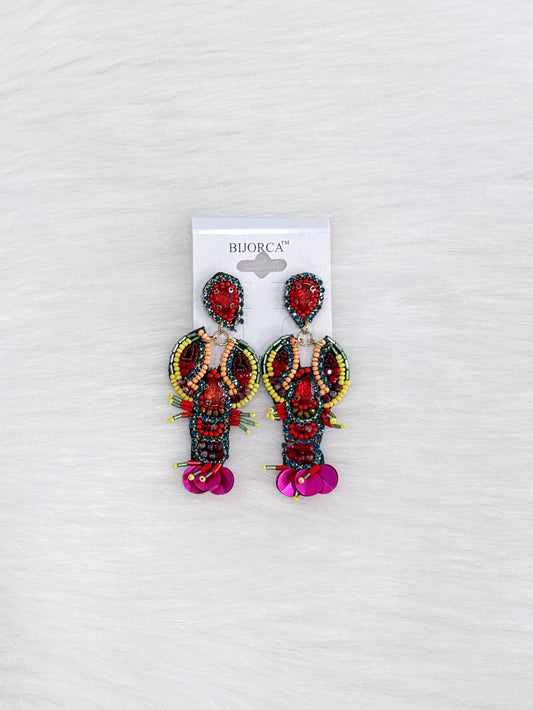 Festive Crawfish Earrings