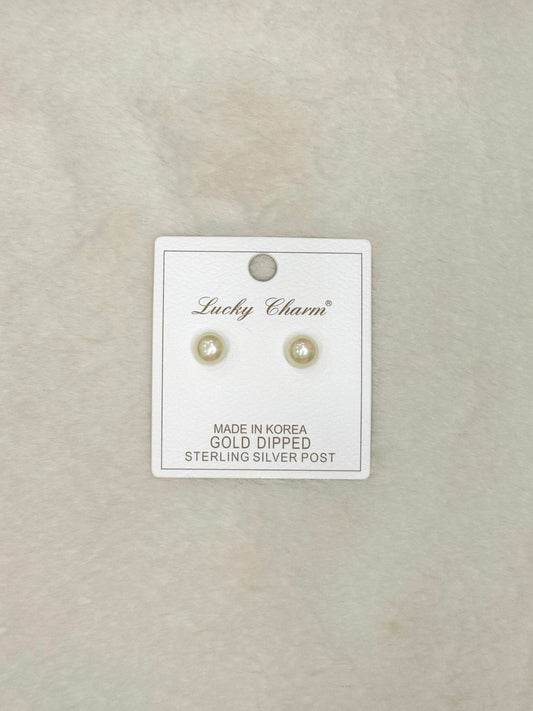 Poppy Simple Pearl Stud Earrings