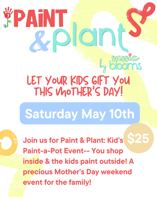 Paint & Plant Kid's Paint a Pot Mother's Day Weekend Event