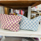 Checkered Cosmetic Bag