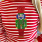 Button Detail Nutcracker Sweater- Red