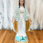 14" Cement Hand Painted Mary Statue