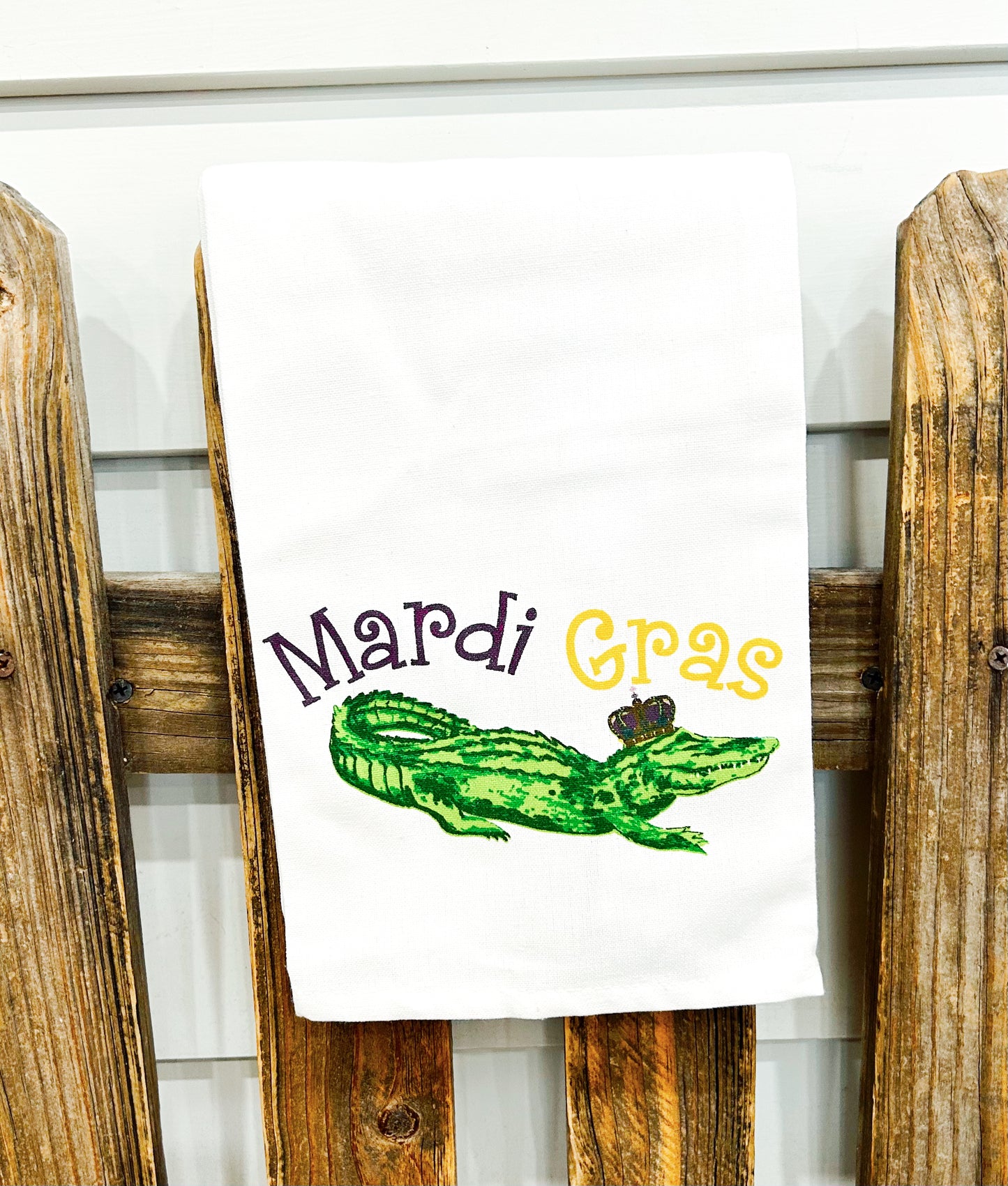 Mardi Gator King Hand Towel