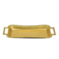 Gold Beaded Handle Rectangle Tray