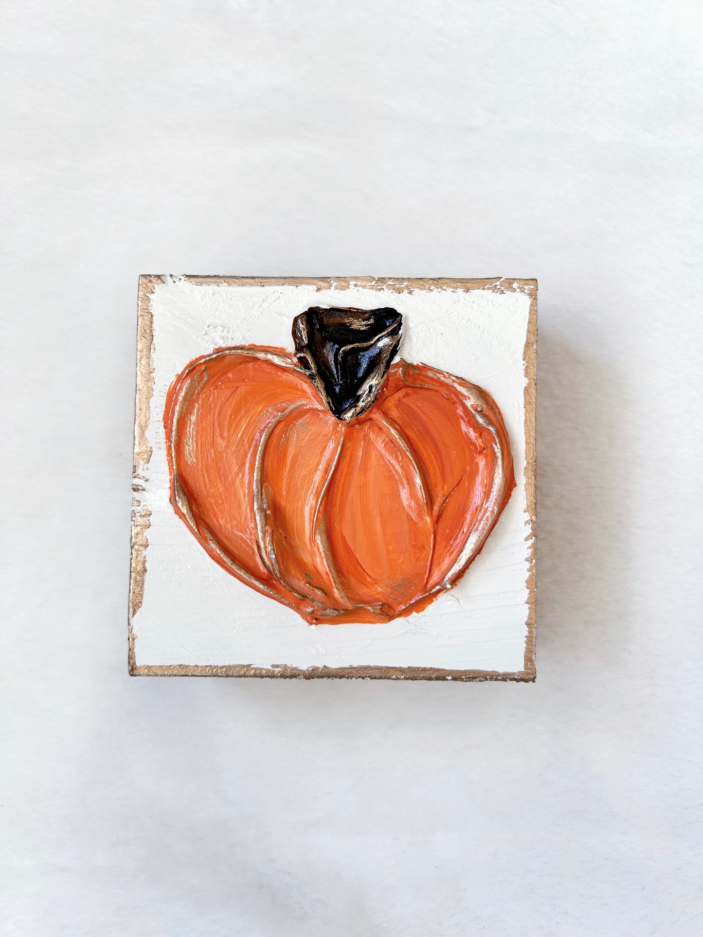 3x3 Mini Wooden Pumpkin Block