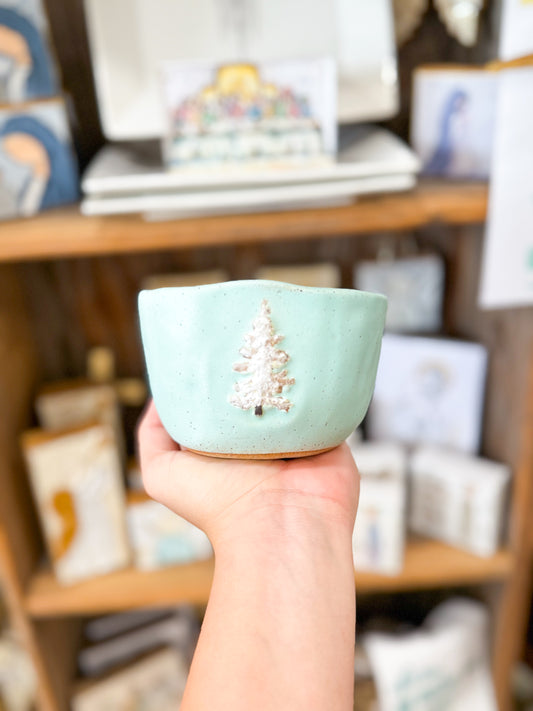 14oz Tiffany Blue Christmas Tree Candle Fraser Fir