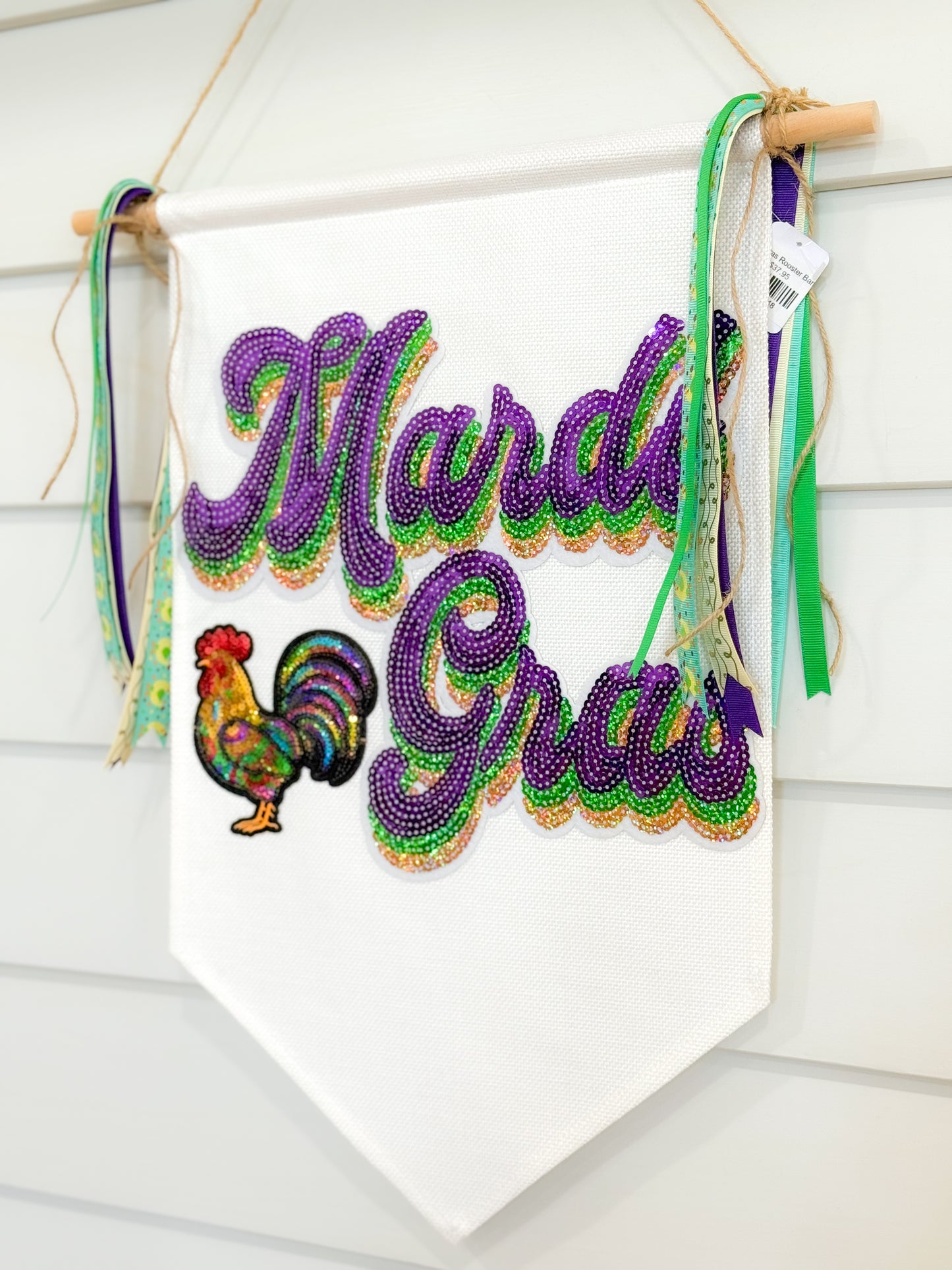 Mardi Gras Rooster Banner