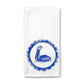 Blue Watercolor Pelican Towel