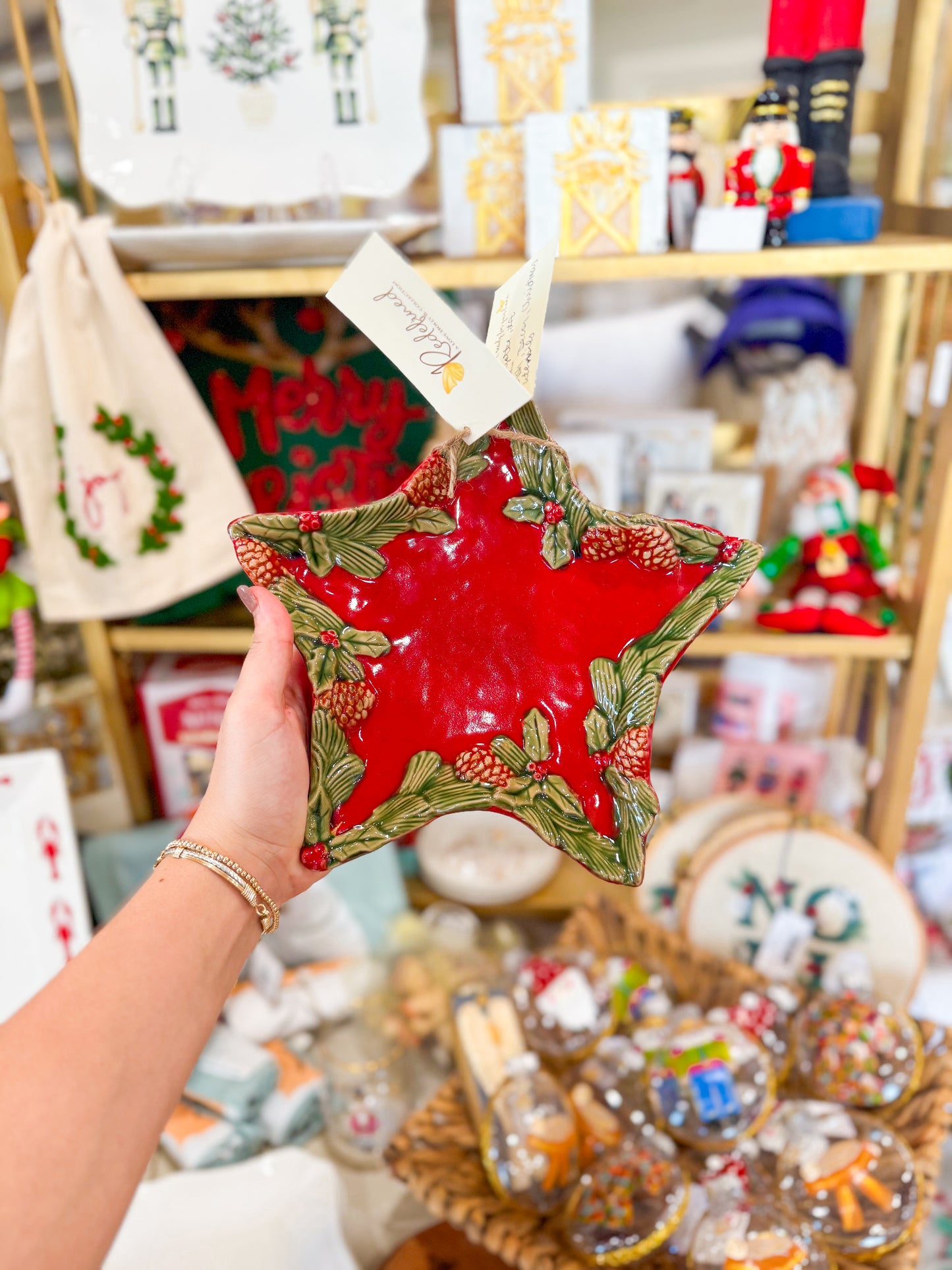 The Christmas Star Mistletoe Platter