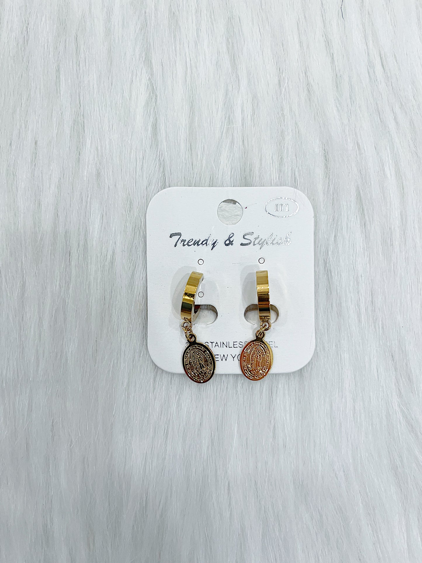 Our Lady of Grace Dangle Earrings