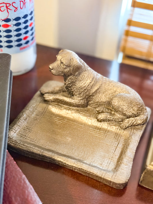 Bronze Pup Trinket Dish