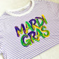 Sample- Finger Paint Mardi Gras Striped Tee