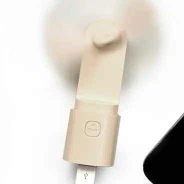 Natural Tan Easy Breezy Portable Fan + Power Bank