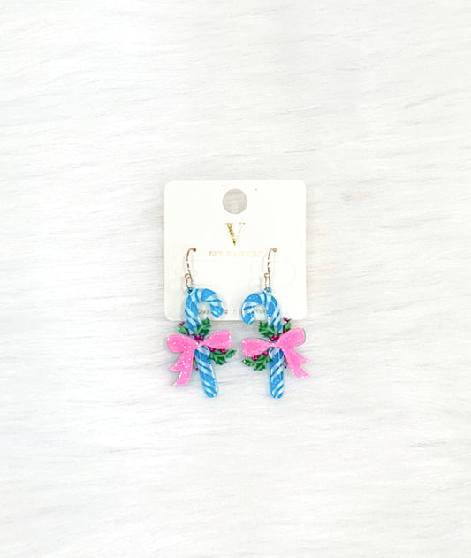 Colorful Candy Cane Earrings