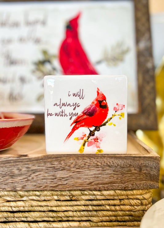 I Will Always Cardinal Block Art