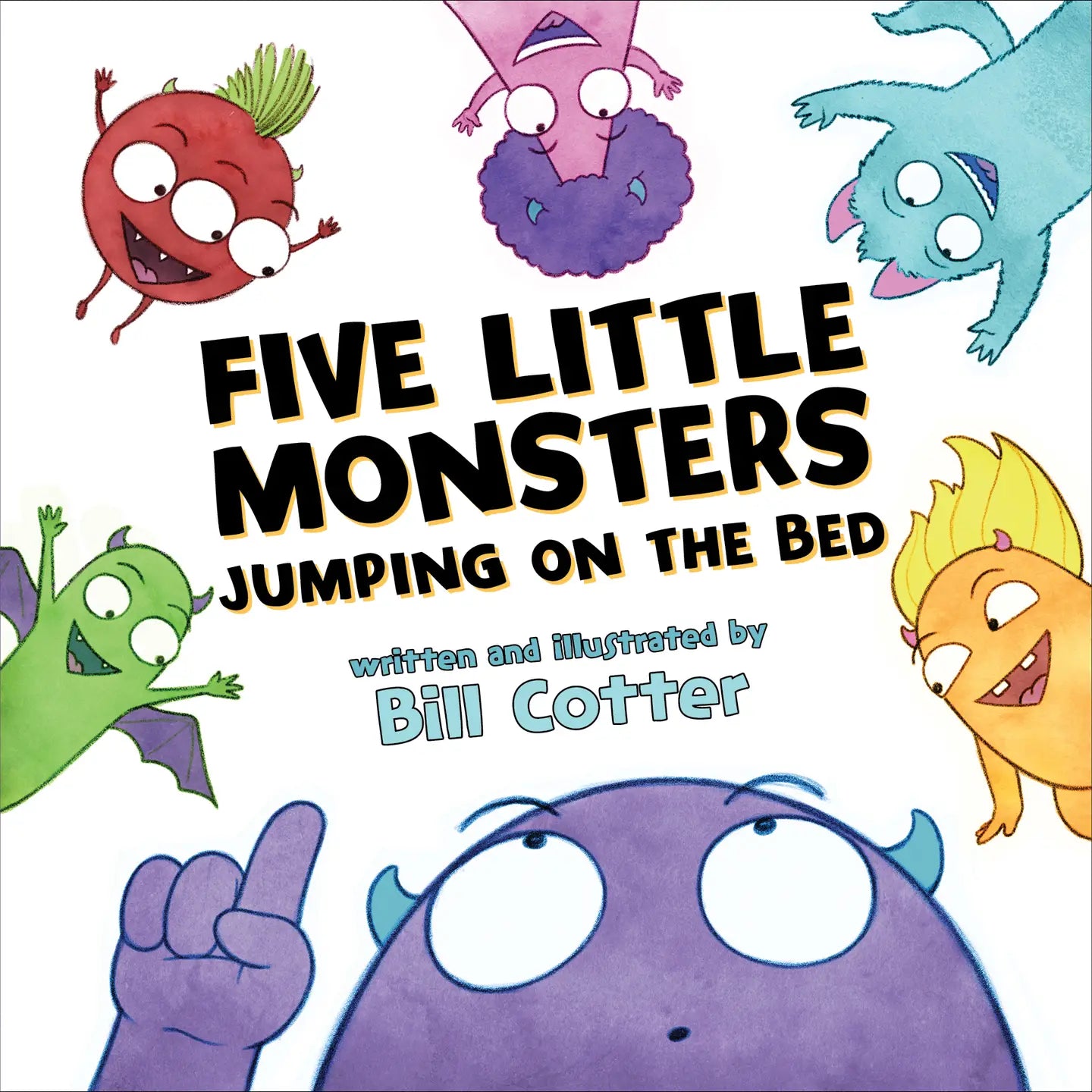 Five Little Monsters Jumping on the Bed Book