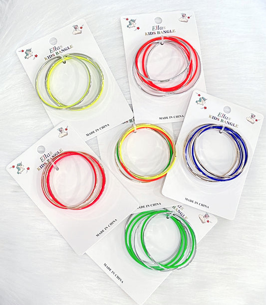 Kids Neon Bangle Set