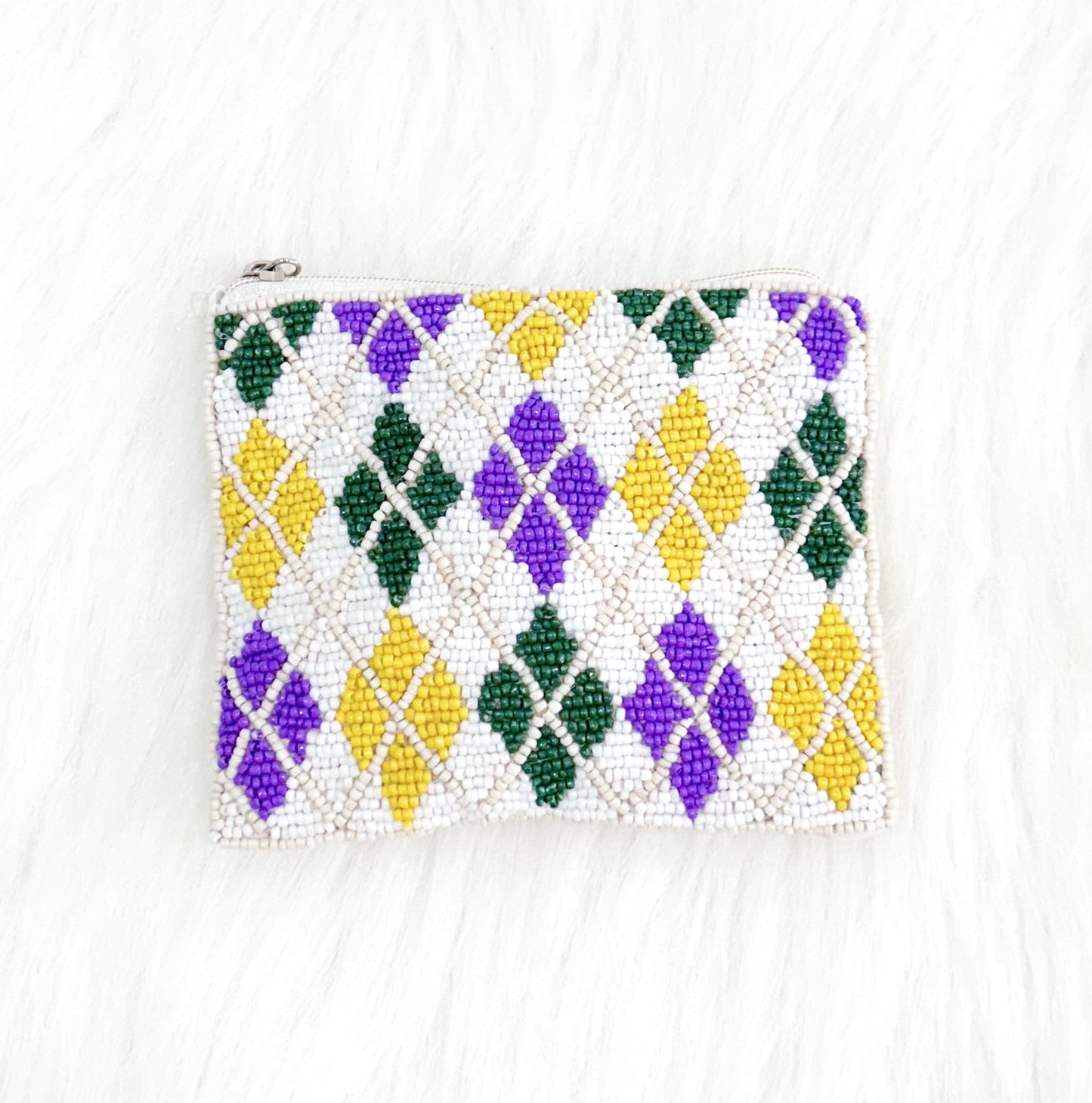 Mini Beaded Mardi Gras Bag