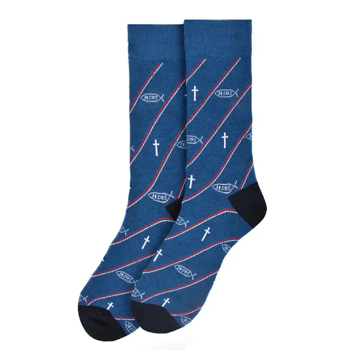 Men's Jesus Fish Novelty Socks