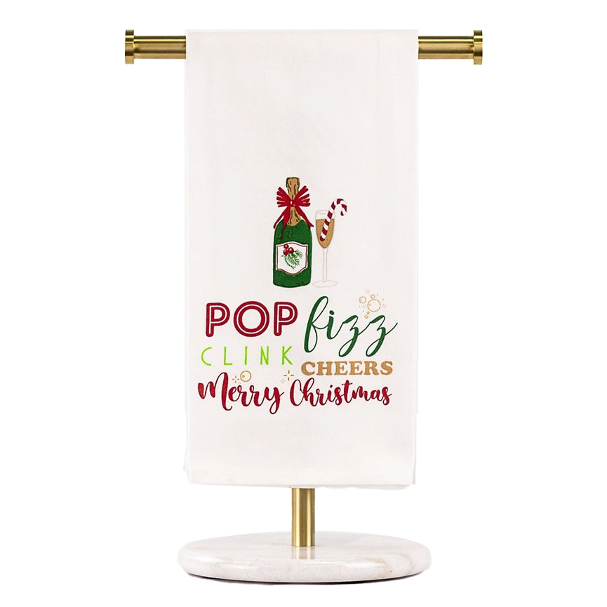 Pop Fizz Merry Christmas Hand Towel