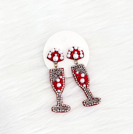 Rhinestone Glass Earrings