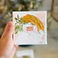 4x4 Pink Vintage Santa — Hand-Painted Art