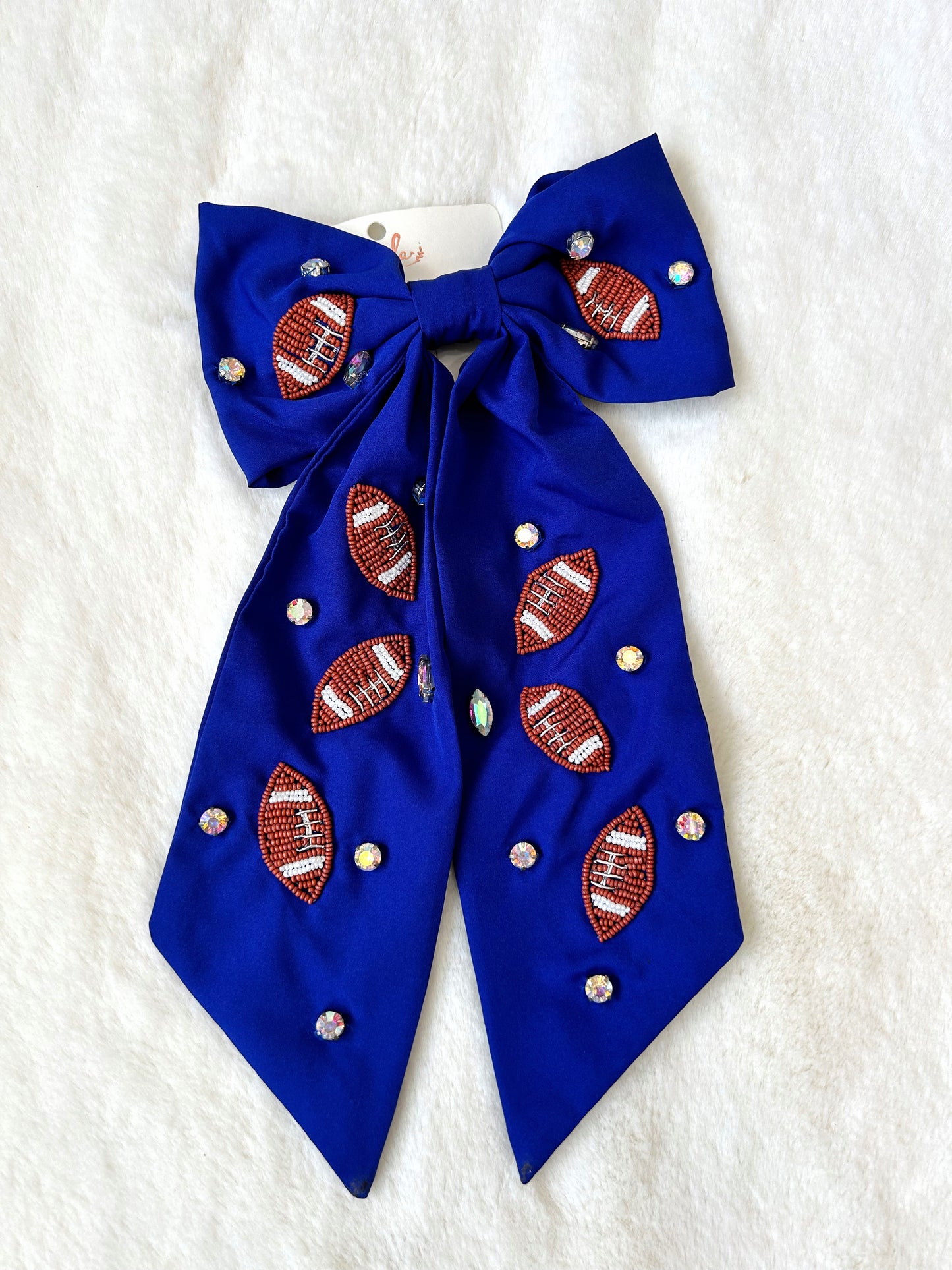 Football Glamour Hair Bow