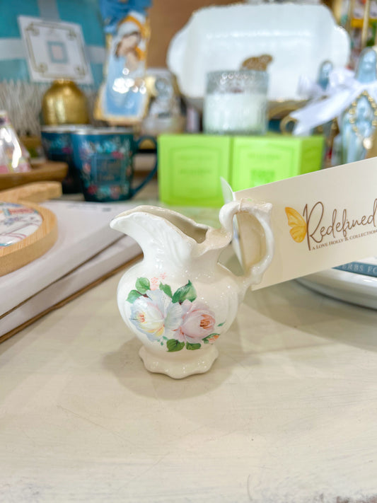Vintage Rose Creamer Pitcher