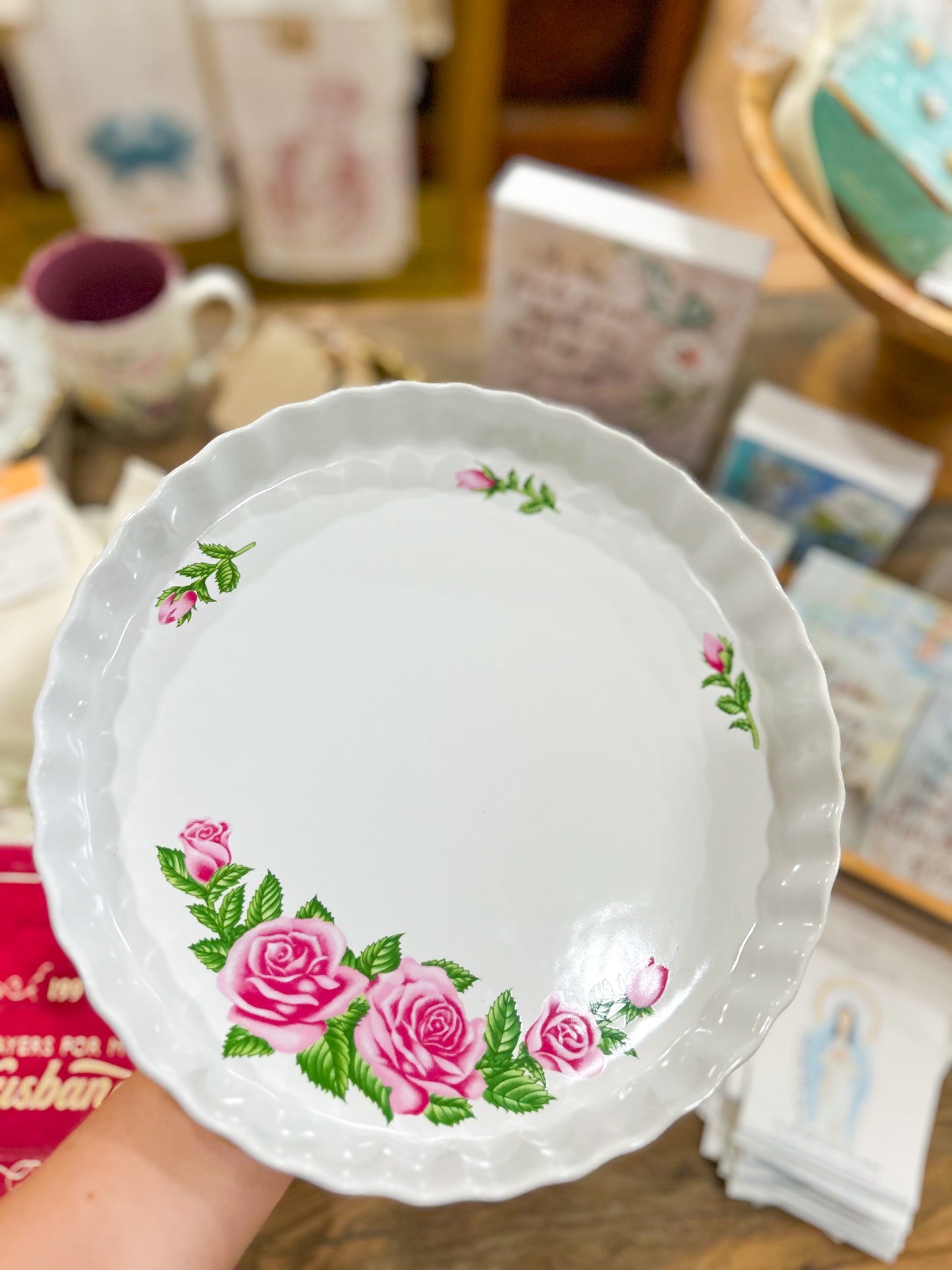 Rose Floral Pie Dish