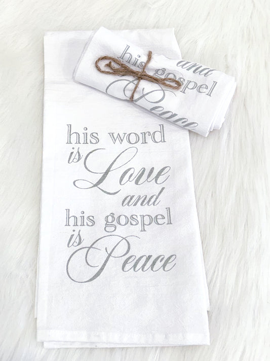 His Word Is Love Hand Towel