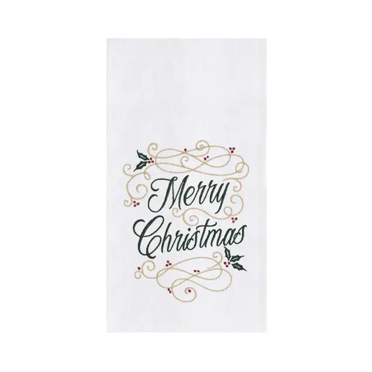 Merry Christmas Swirl Hand Towel