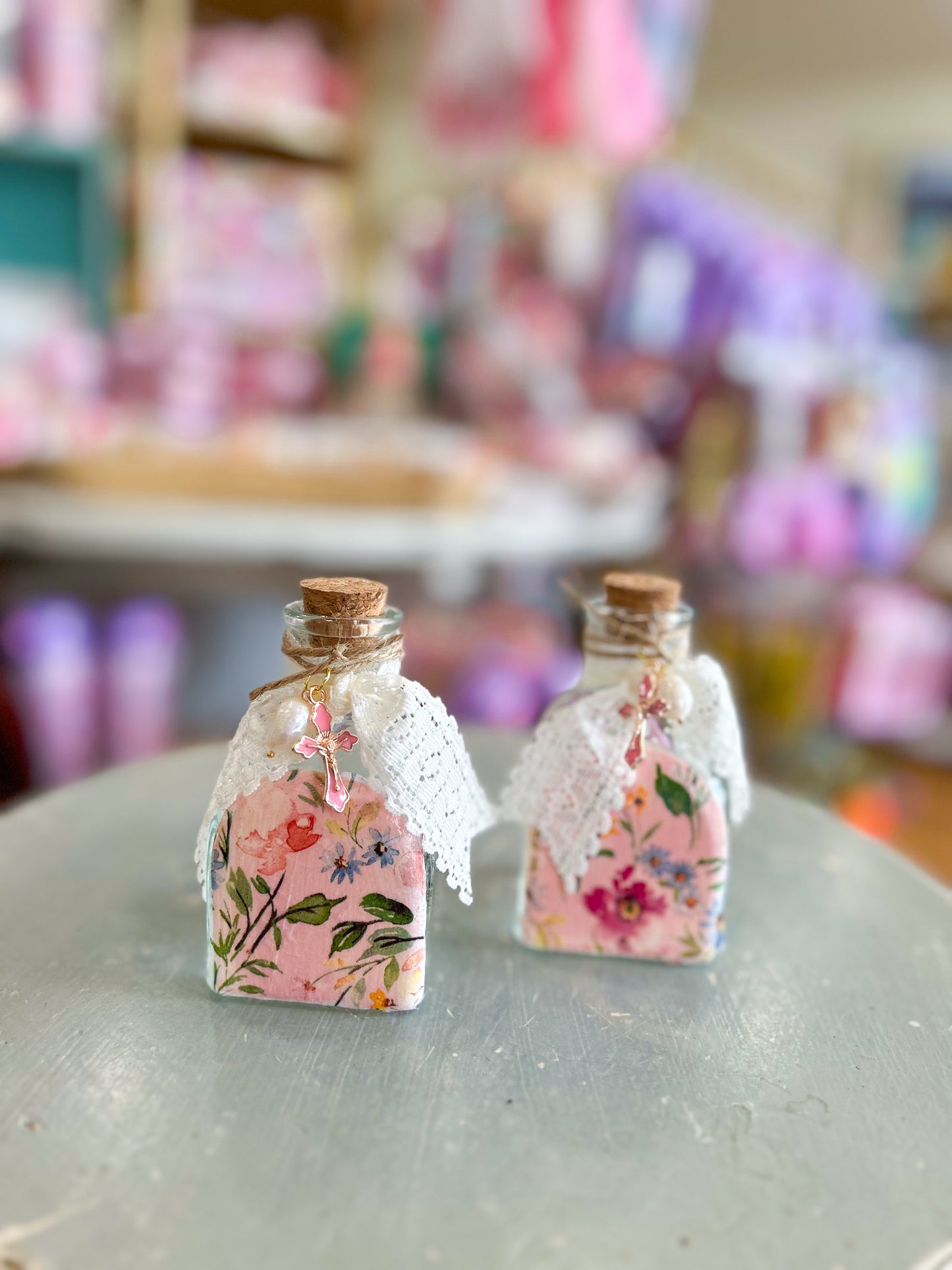 Pink Spring Bloom Holy Water Bottle