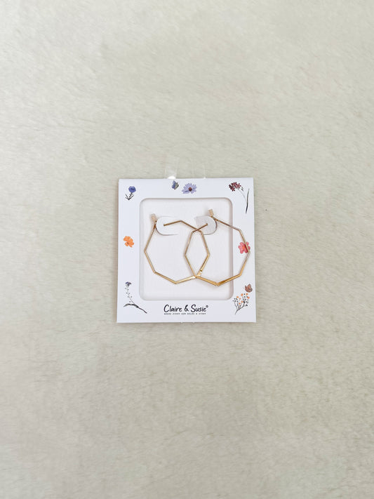 Claire & Susie Vaila Gold Hoop Earrings