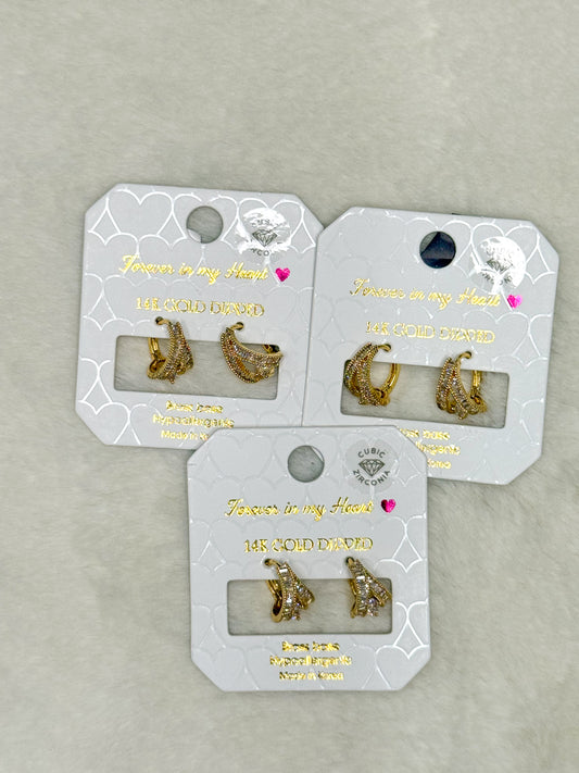 Forever in my Heart Vibrant Diamond Hoops