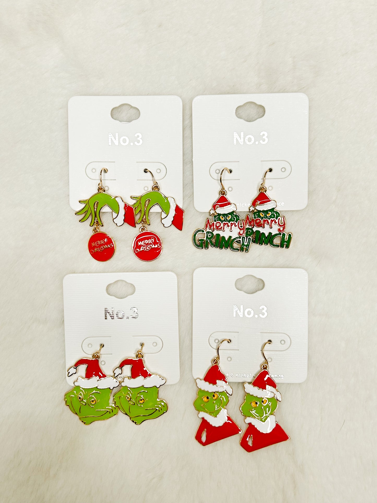 A Green Christmas Grinch Earrings
