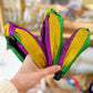 Knotted Glitter Mardi Gras Headband
